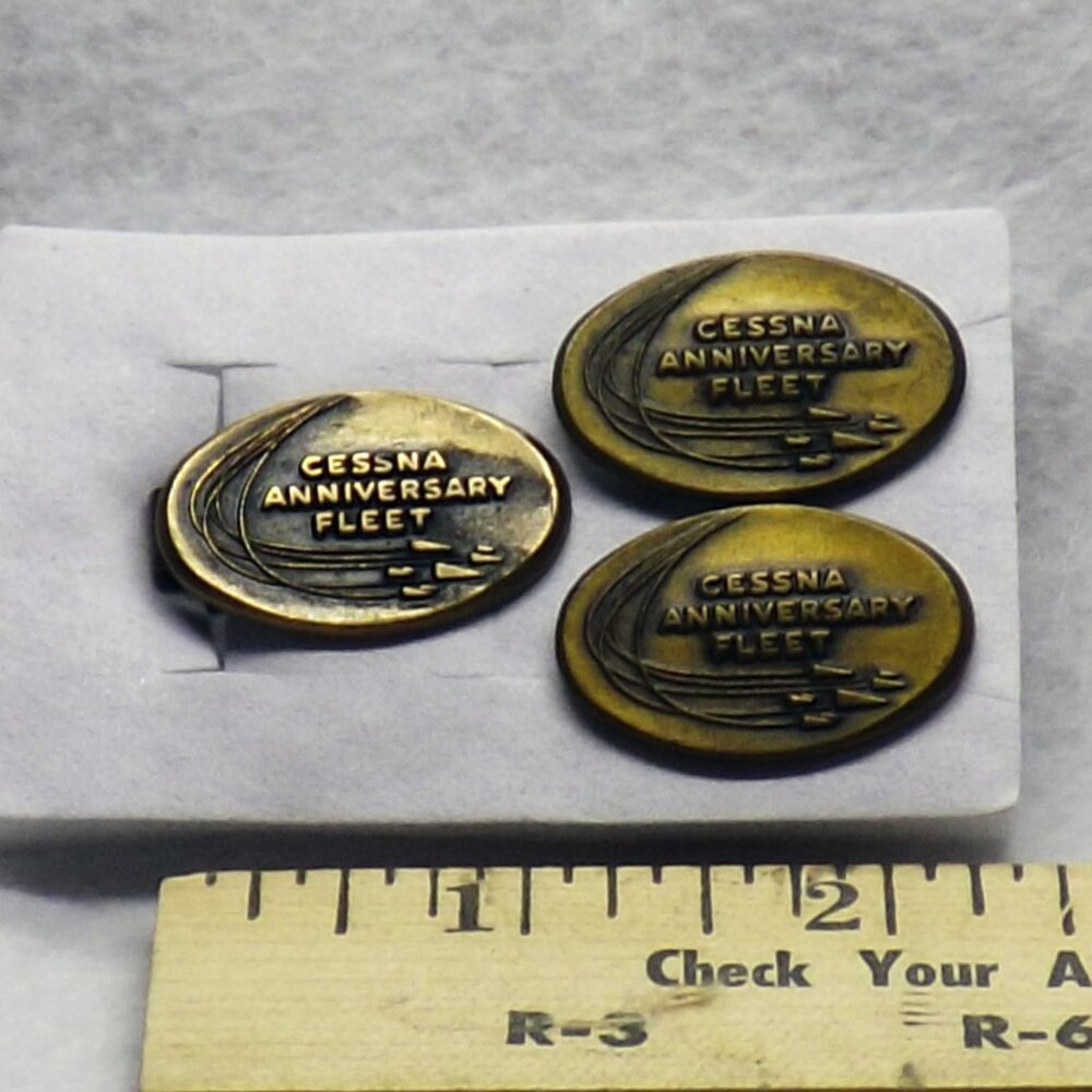 1962 Cessna Anniversary Fleet Tie clip and Cufflinks